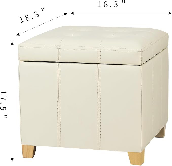 Leather Cream White With Solid Wood Legs