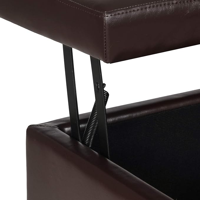 Brown Leather-lift Top