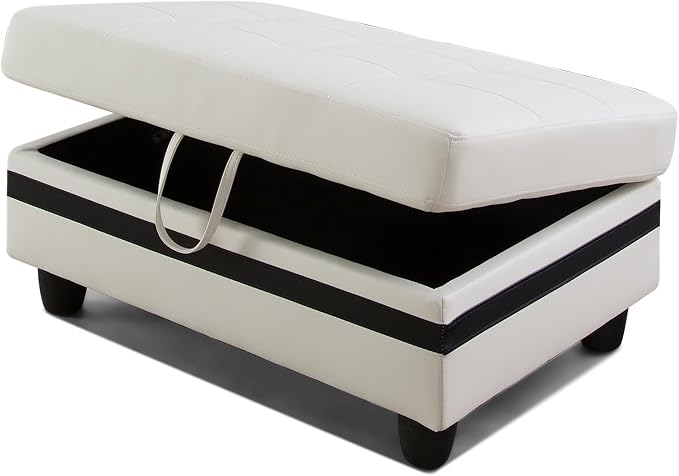 White and Black Pu Leather