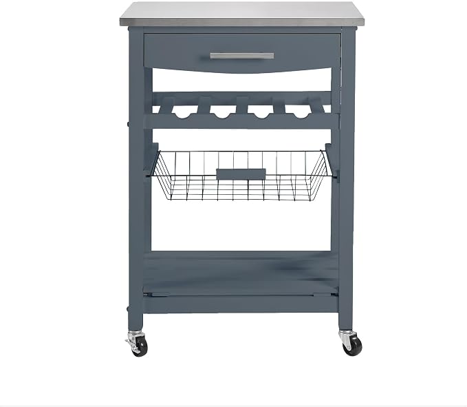 Grey+wood + Stainless Steel