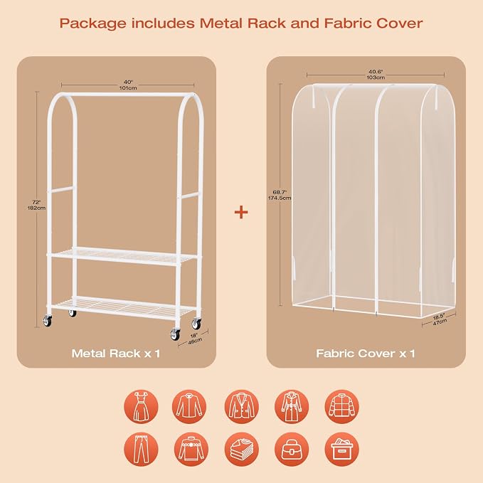 White Rack with Clear Cover