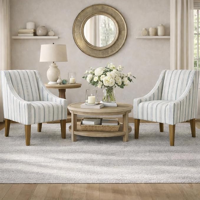 Ivory & Gray Stripe