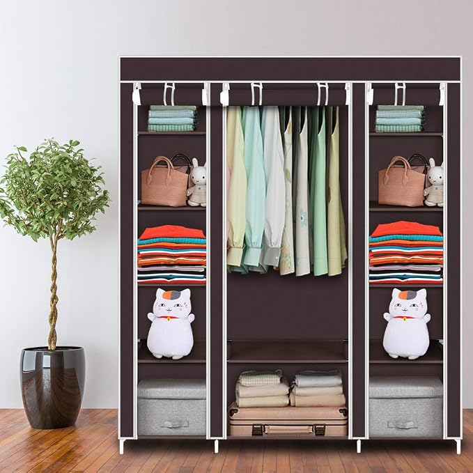 150x45x175cm, Dark Brown-h