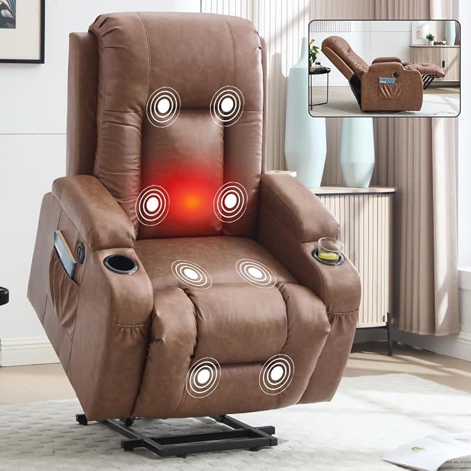 Brown + Pu Leather + Fiber Foam and Polyester Fiber Pad