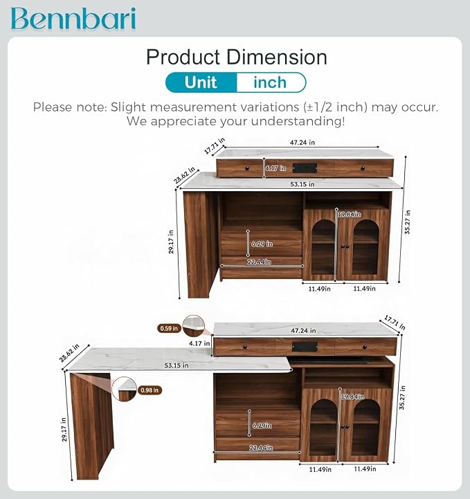 Walnut & Marble Veneer