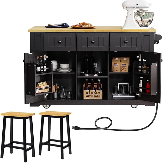 Black With 2 Stools