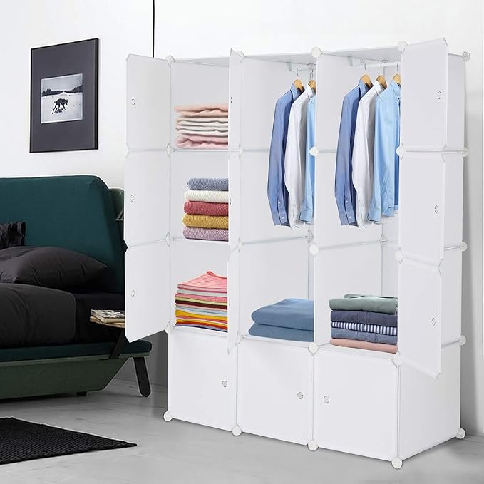 4 Tier 12 Cube, White-b