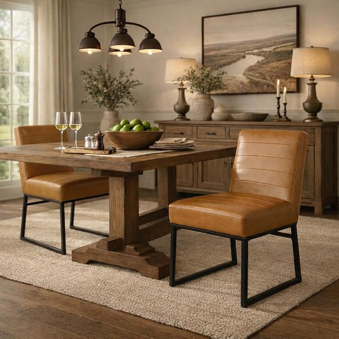 Caramel Brown Faux Leather