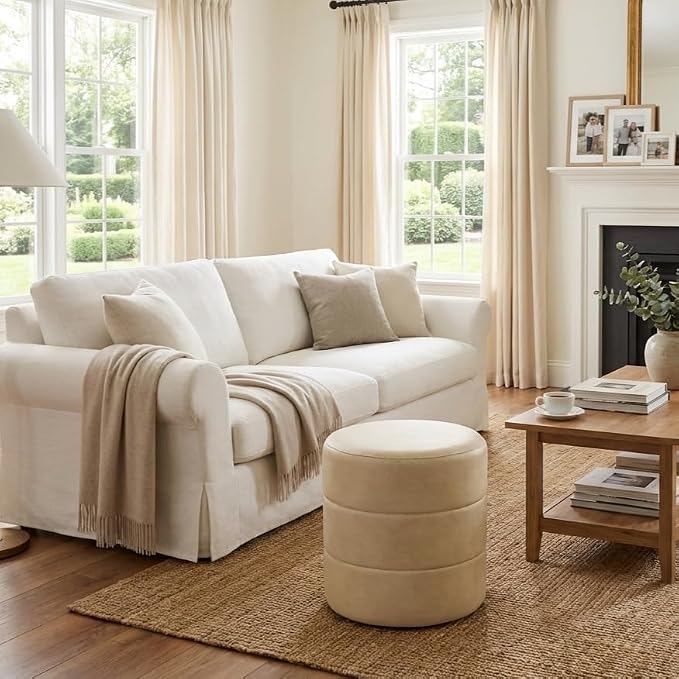 Cream Faux Leather