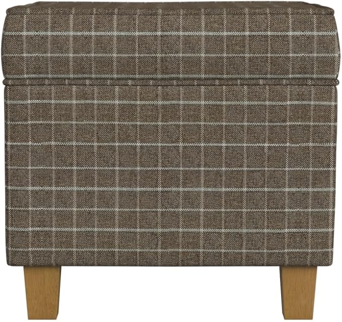 Brown Window Pane Fabric