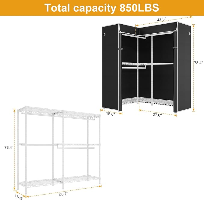 White Rack with Black Cover