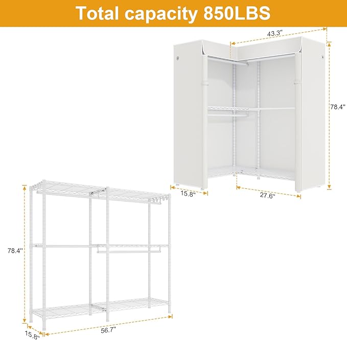 White Rack with White Cover