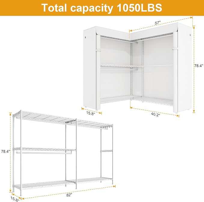 White Rack with White Cover