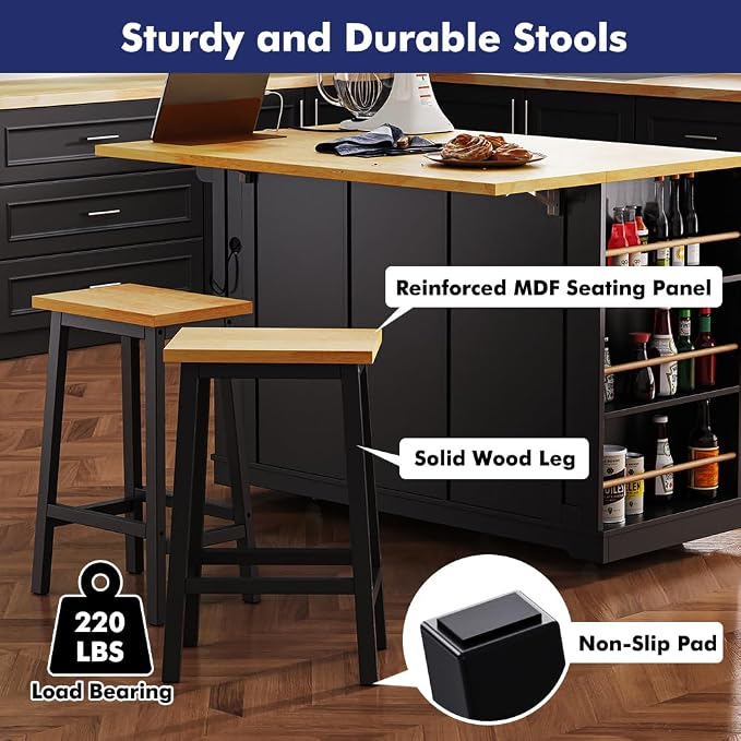 Black With 2 Stools