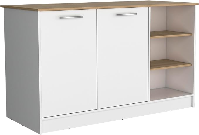 White / Natural Oak