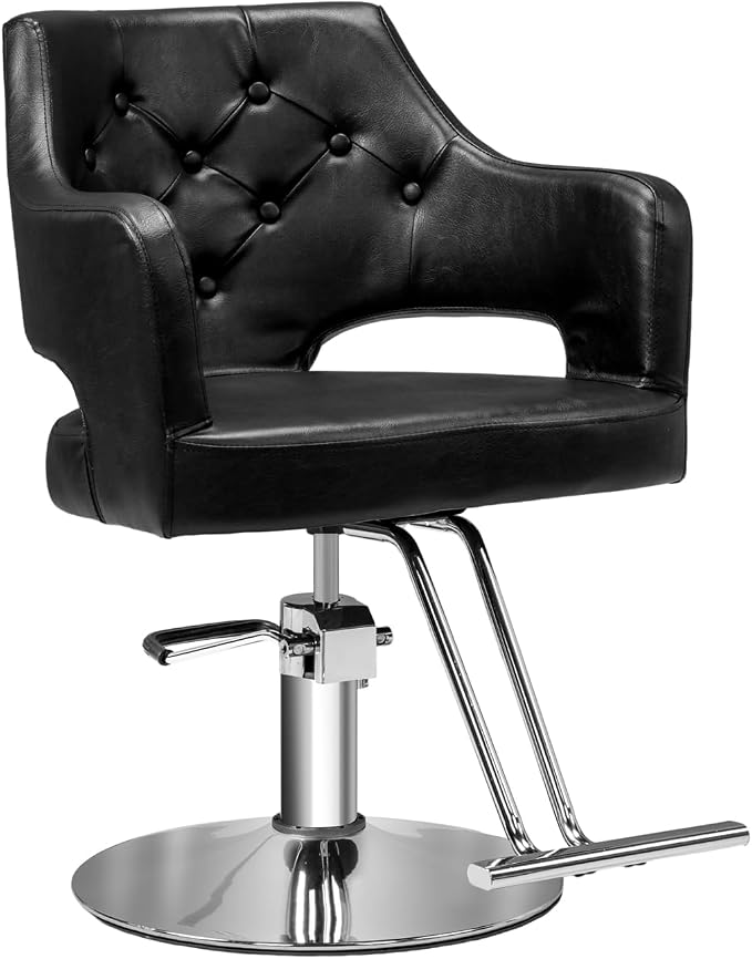 Black With Button Tufted