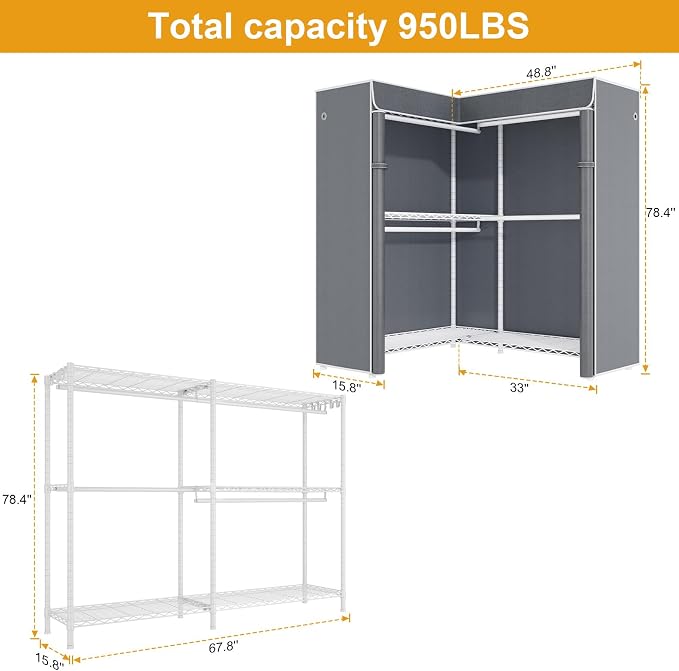 White Rack with Grey Cover
