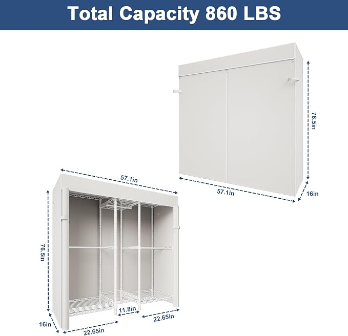 White Rack With White Cover