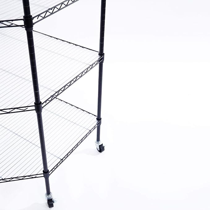 Black1-6 Tier-with Wheels