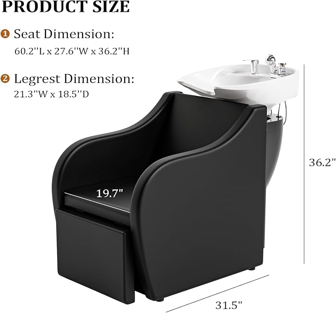 Black With White Sink