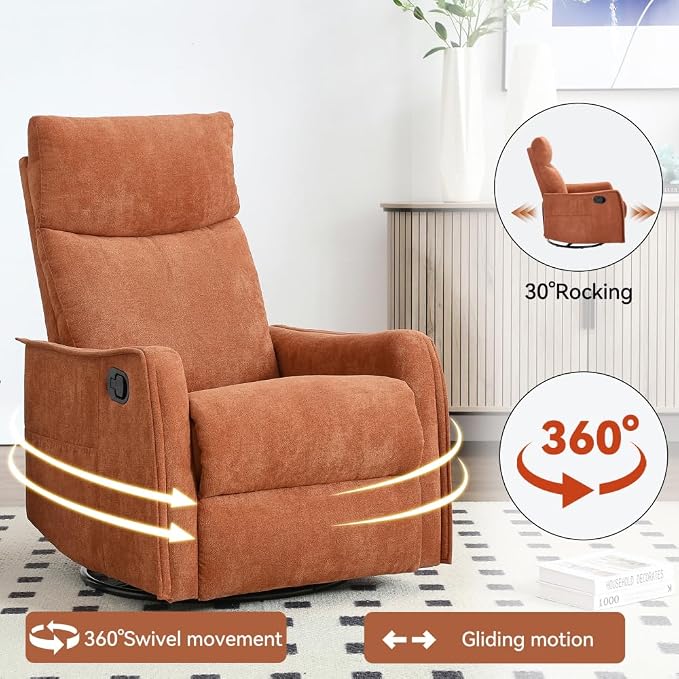 Orange + Metal & Wood + Fiber Foam and Polyester Fiber Pad