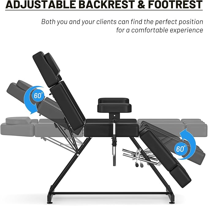 Tattoo Chair No Wheels/Stool With Backrest