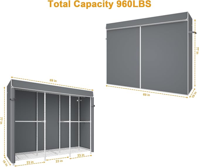White Rack With Grey Cover