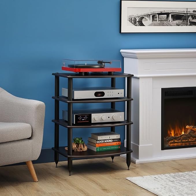 4 Shelf Rosenut Red