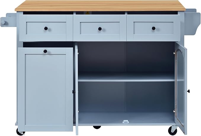 Blue Gray+walnut