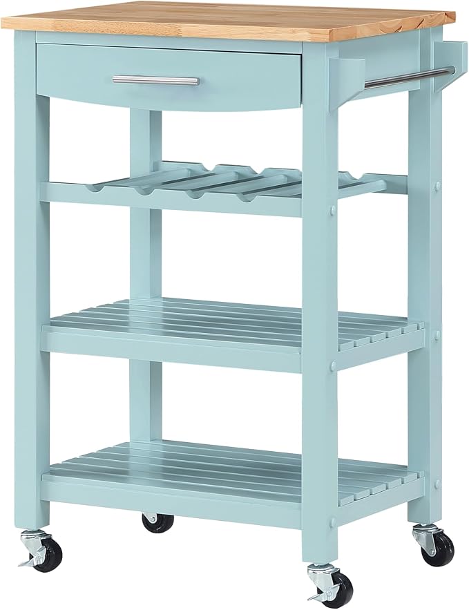 Sea Foam Blue/Butcher Block