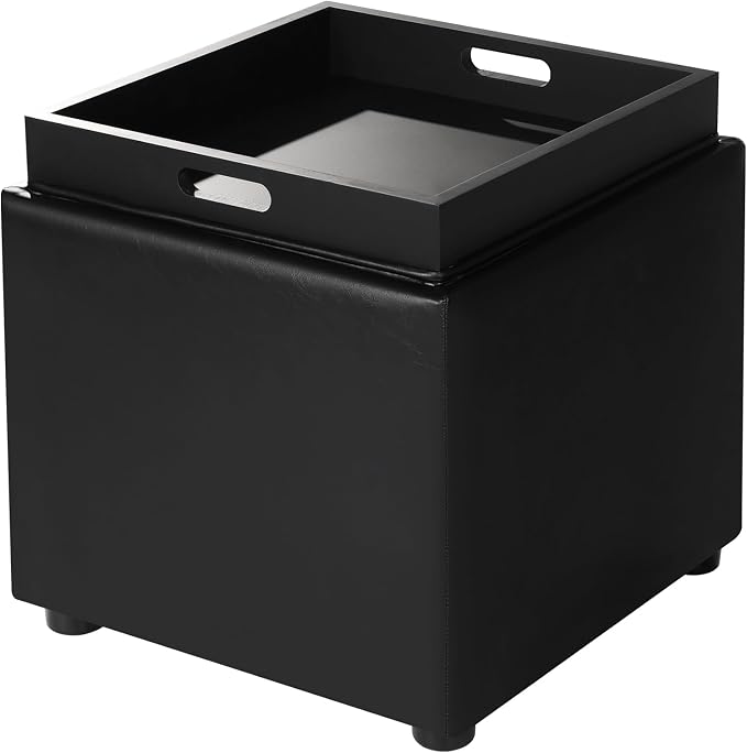 Black Leather With Tray