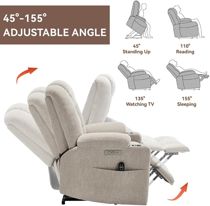 Beige + Chenille + Fiber Foam and Polyester Fiber Pad