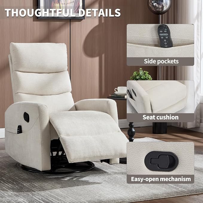 Beige + Metal & Wood + Fiber Foam and Polyester Fiber Pad