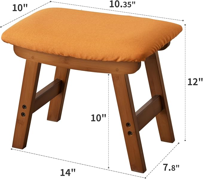 Brown Stool Legs - Orange Surface