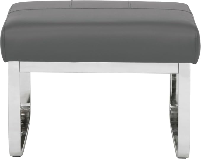 Allure Ottoman, Chrome/Smoke