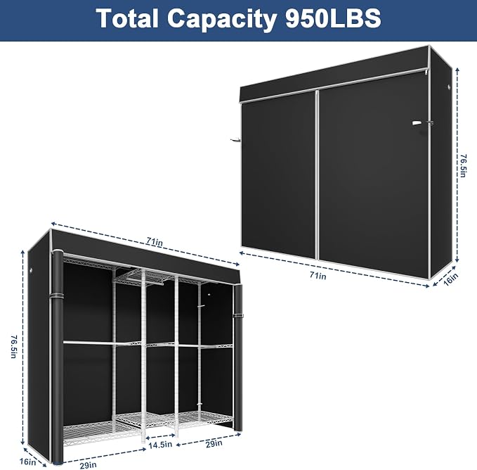 White Rack With Black Cover