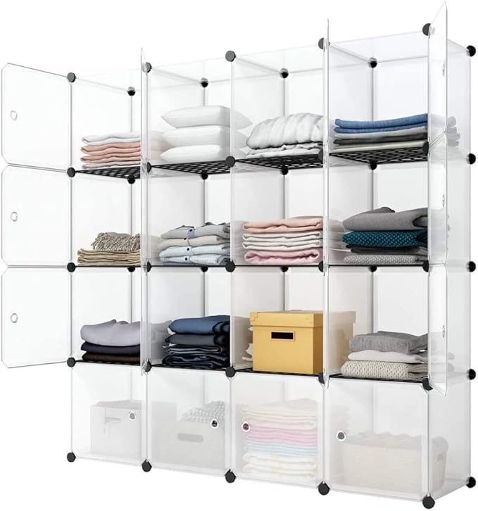 4 Tier 16 Cube, White-a