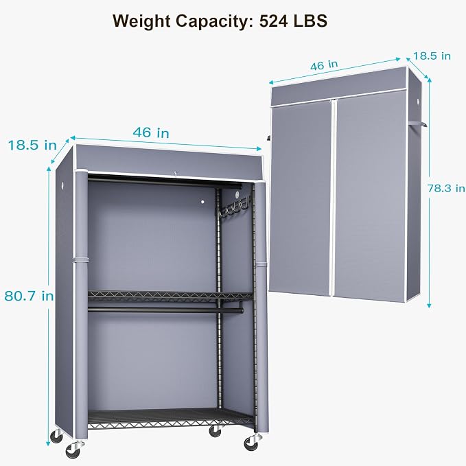 Black Rack with Grey Cover