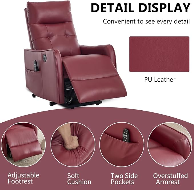 Red Faux Leather