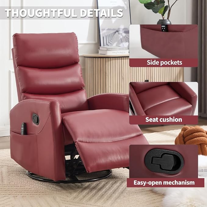 Red + Metal & Wood + Fiber Foam and Polyester Fiber Pad