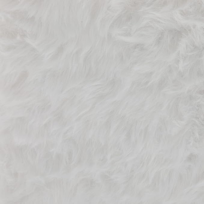 White Faux Fur/Gold Base