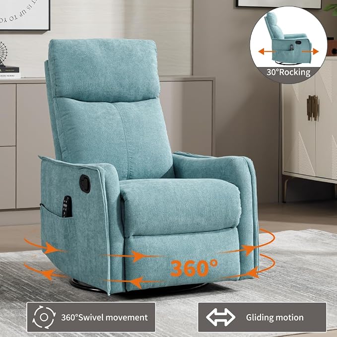 Antique Blue Green + Metal & Wood + Fiber Foam and Polyester Fiber Pad
