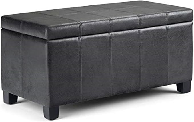 Distressed Black Leather