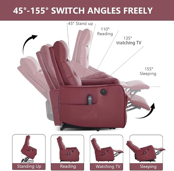 Red Faux Leather