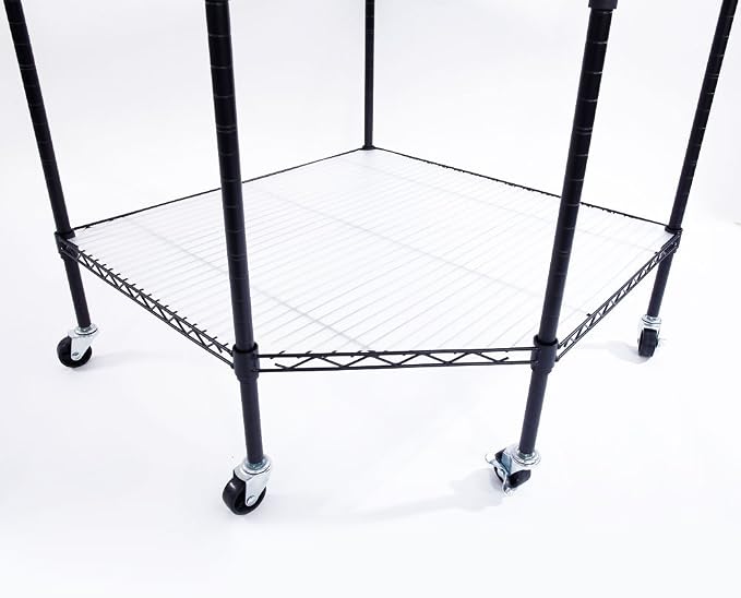 Black1-6 Tier-with Wheels