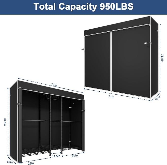 Black Rack With Black Cover