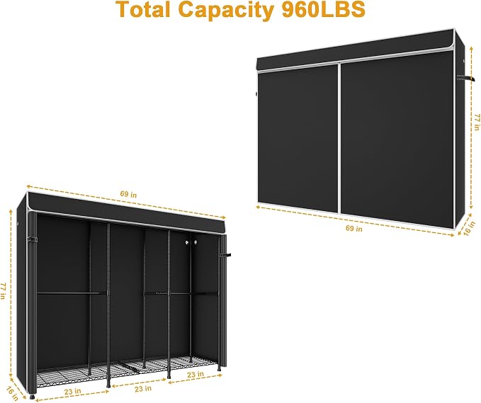 Black Rack With Black Cover