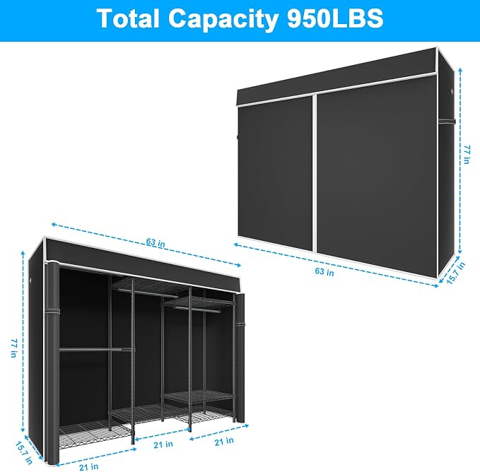 Black Rack with Black Cover