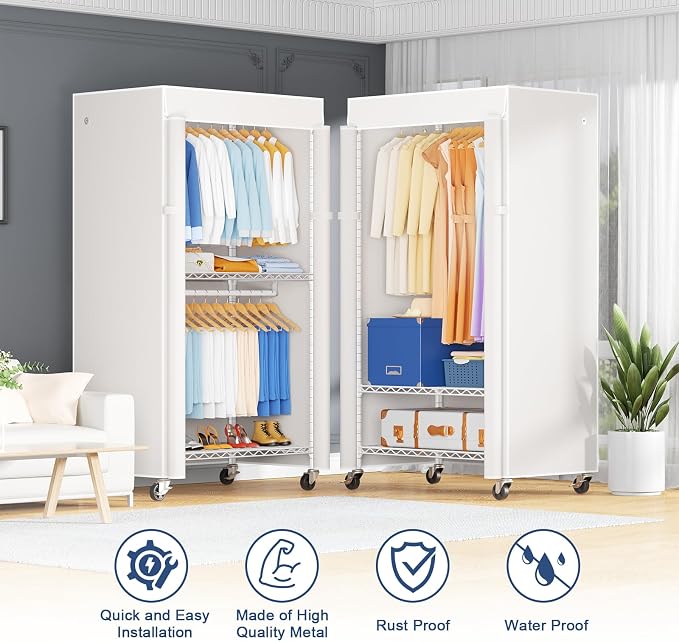 White Rack with White Cover