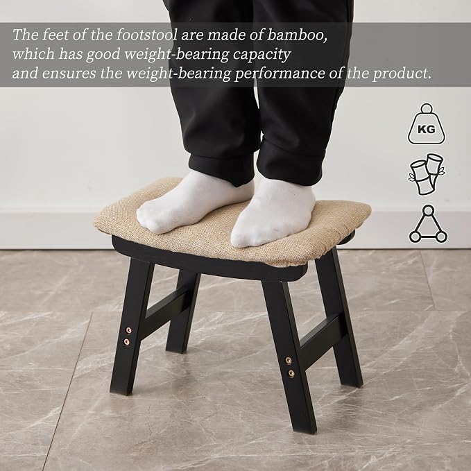 Black Stool Legs - Beige Surface